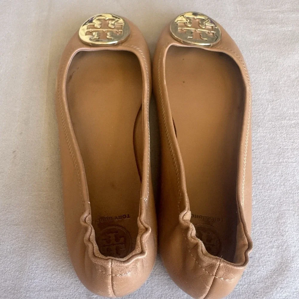 Size 8m - Tory Burch Tan Brown Ballet Flats